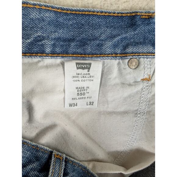 Vintage Levis 550 Jeans Mens 34x32 Blue Denim Straight Relaxed Fit Faded Y2K - Picture 16 of 16